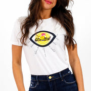 Paradiso: White Graphic Tees - Designberries